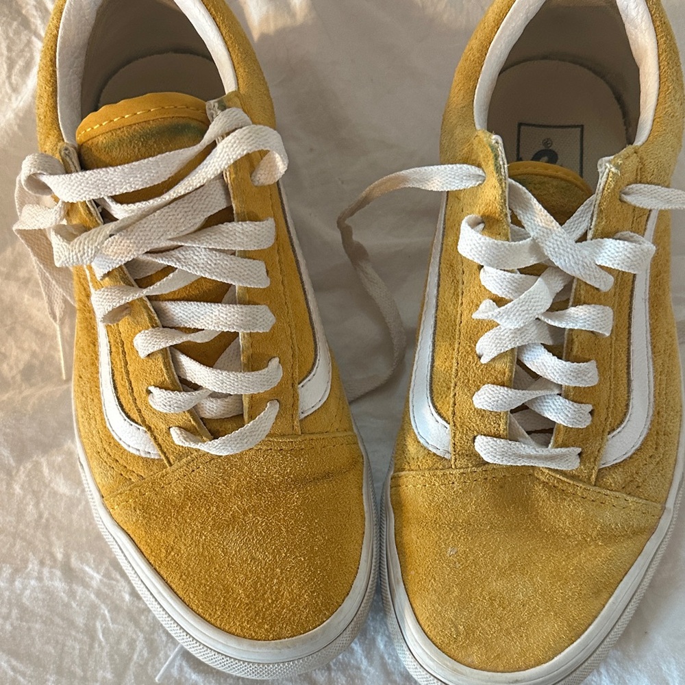 Vans Yellow and White Women's Sneakers